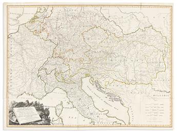 (AUSTRO-HUNGARIAN EMPIRE.) Laurie & Whittle. A New Map of the Emperor's Dominions, Exhibiting The Post Roads of Germany, Hungary                 